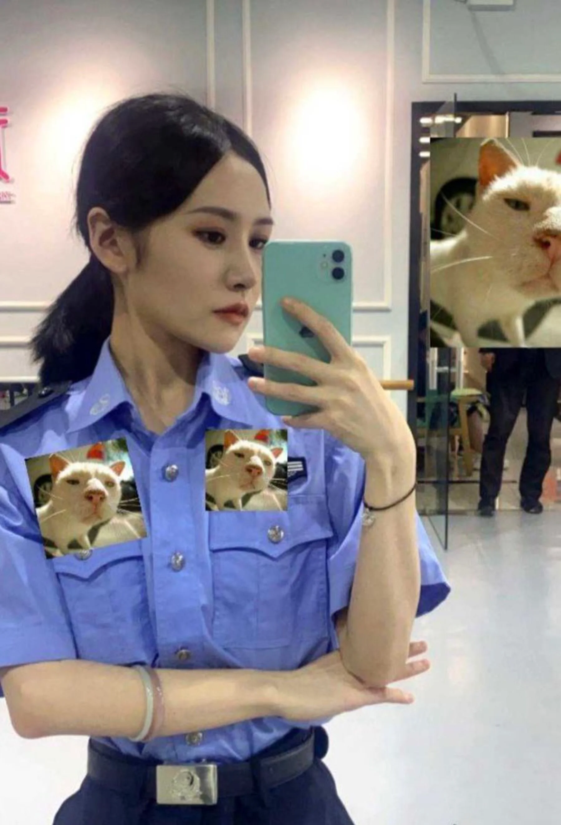 An Wenjuan, a female traffic police officer in Lijin County, Dongying City, Shandong Province, had a