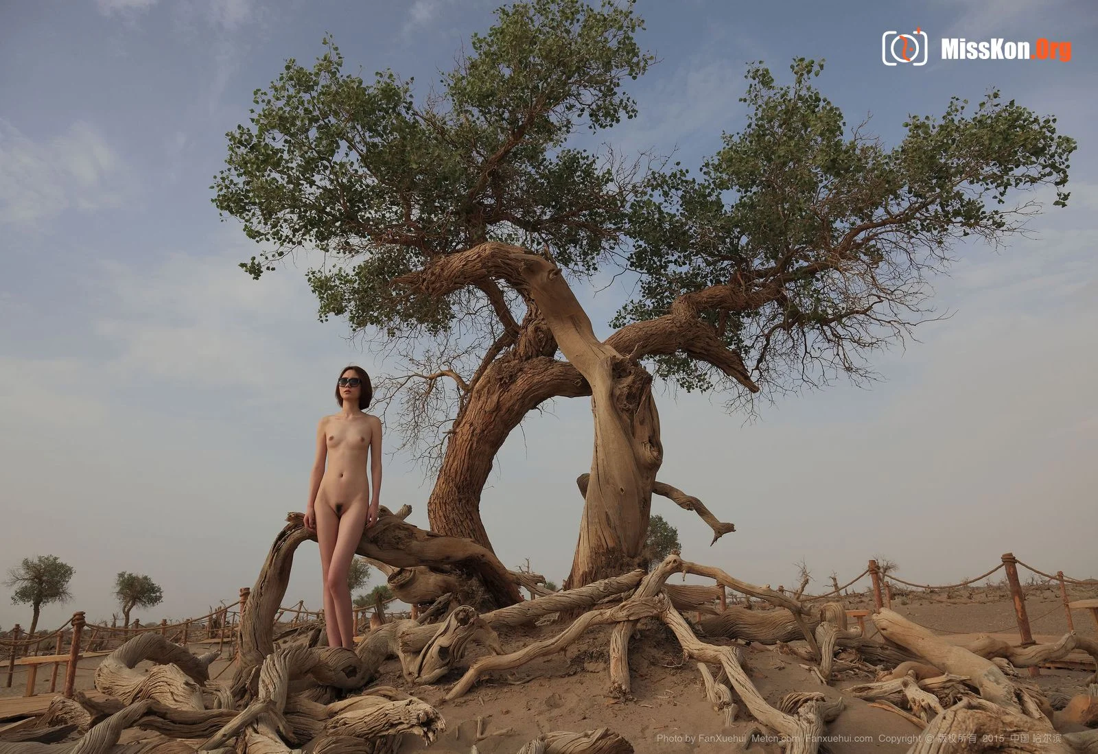 Elizabeth: Beautiful girl in front of poplar tree (2015-09-19) - Photo 2