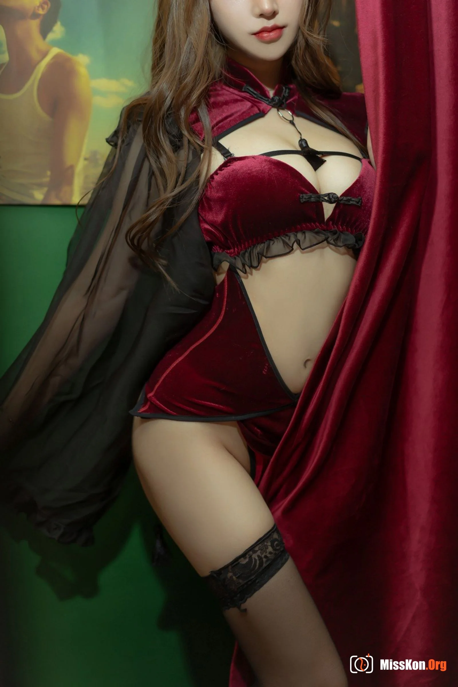 Expired Rice Noodle Meow: Red velvet cheongsam - Photo 16