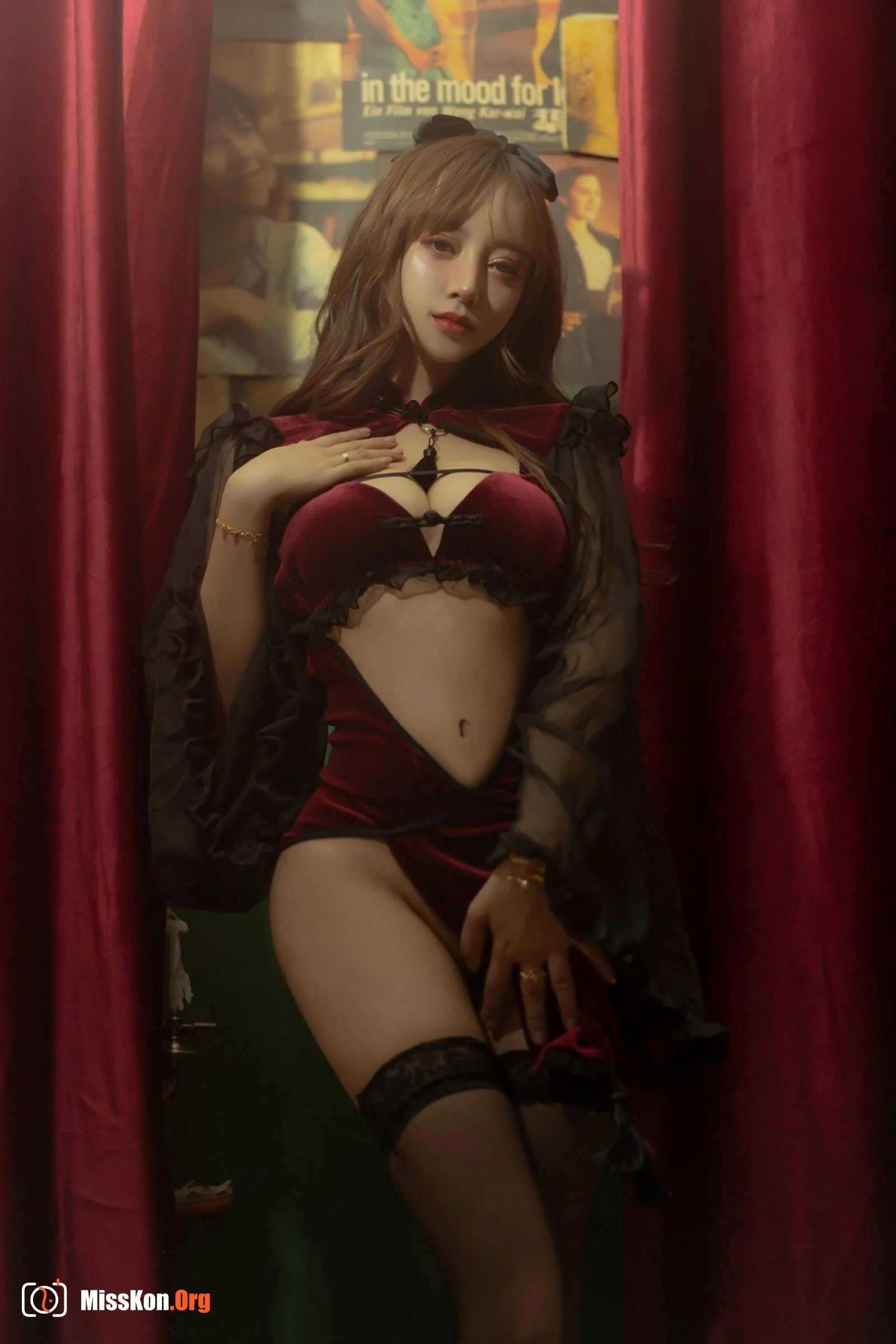 Expired Rice Noodle Meow: Red velvet cheongsam - Photo 19