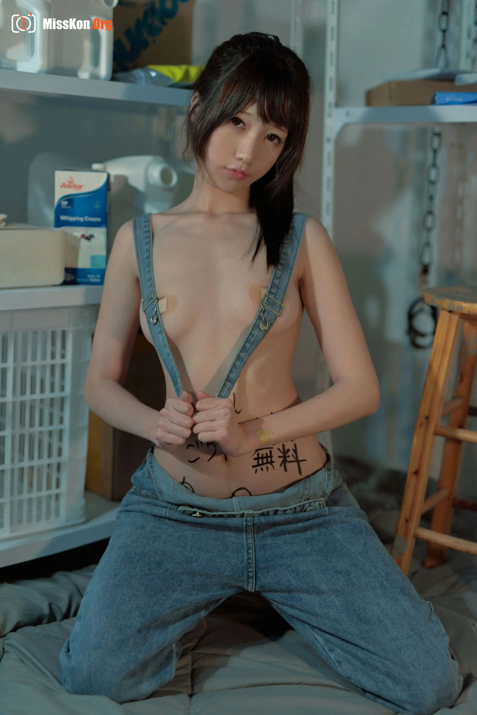 Female college student in the storage shed - Photo 9