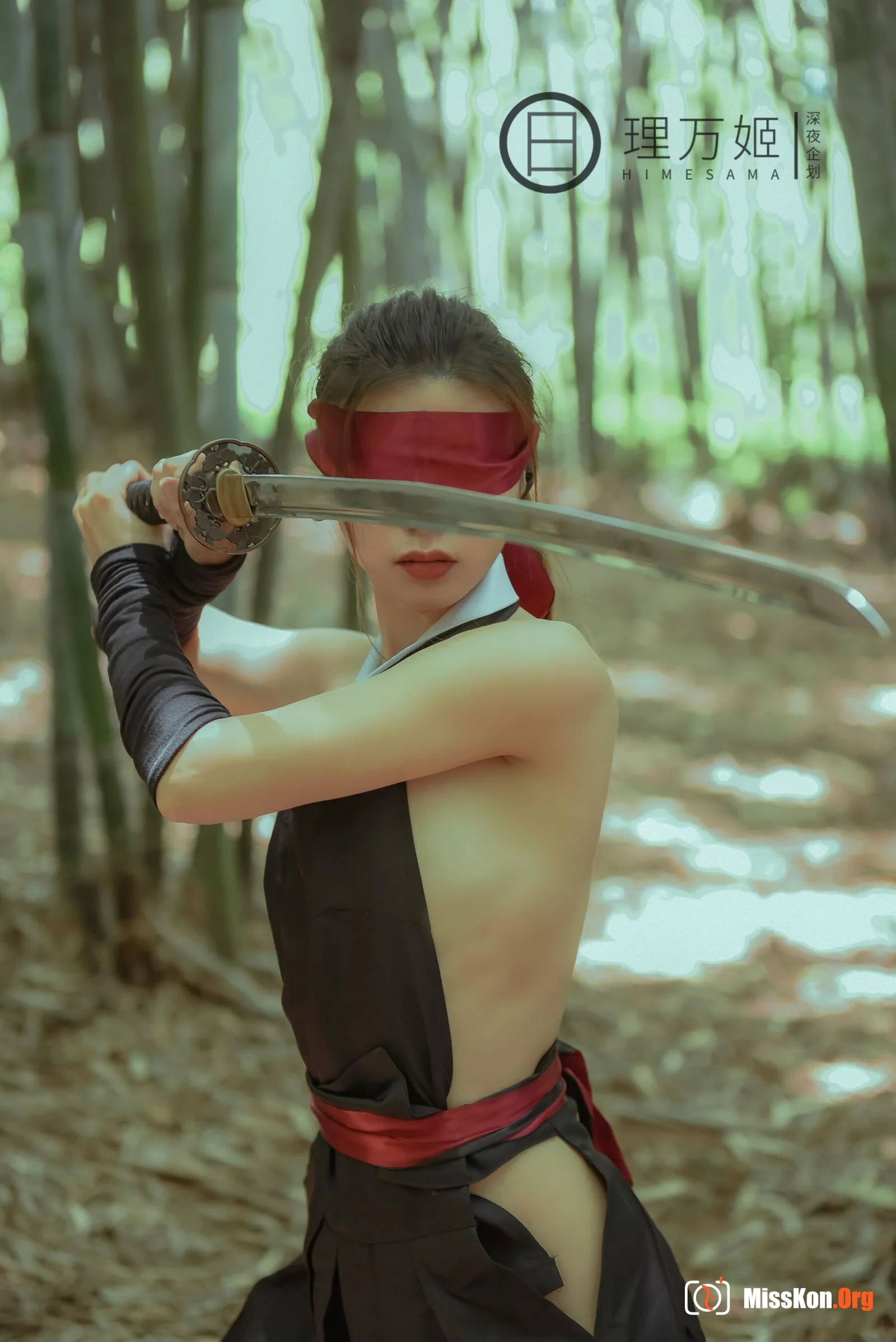 Misery! Female samurai bamboo grove exposure x urination lifted - Photo 12