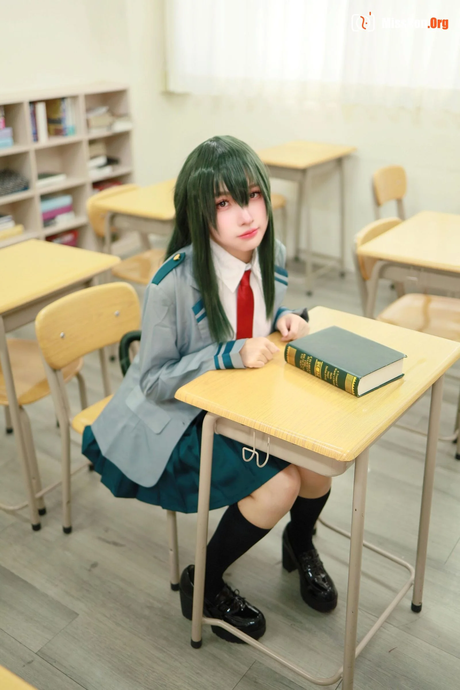 Momo: Frog blowing plum rain school uniform Asui Tsuyu - Photo 11
