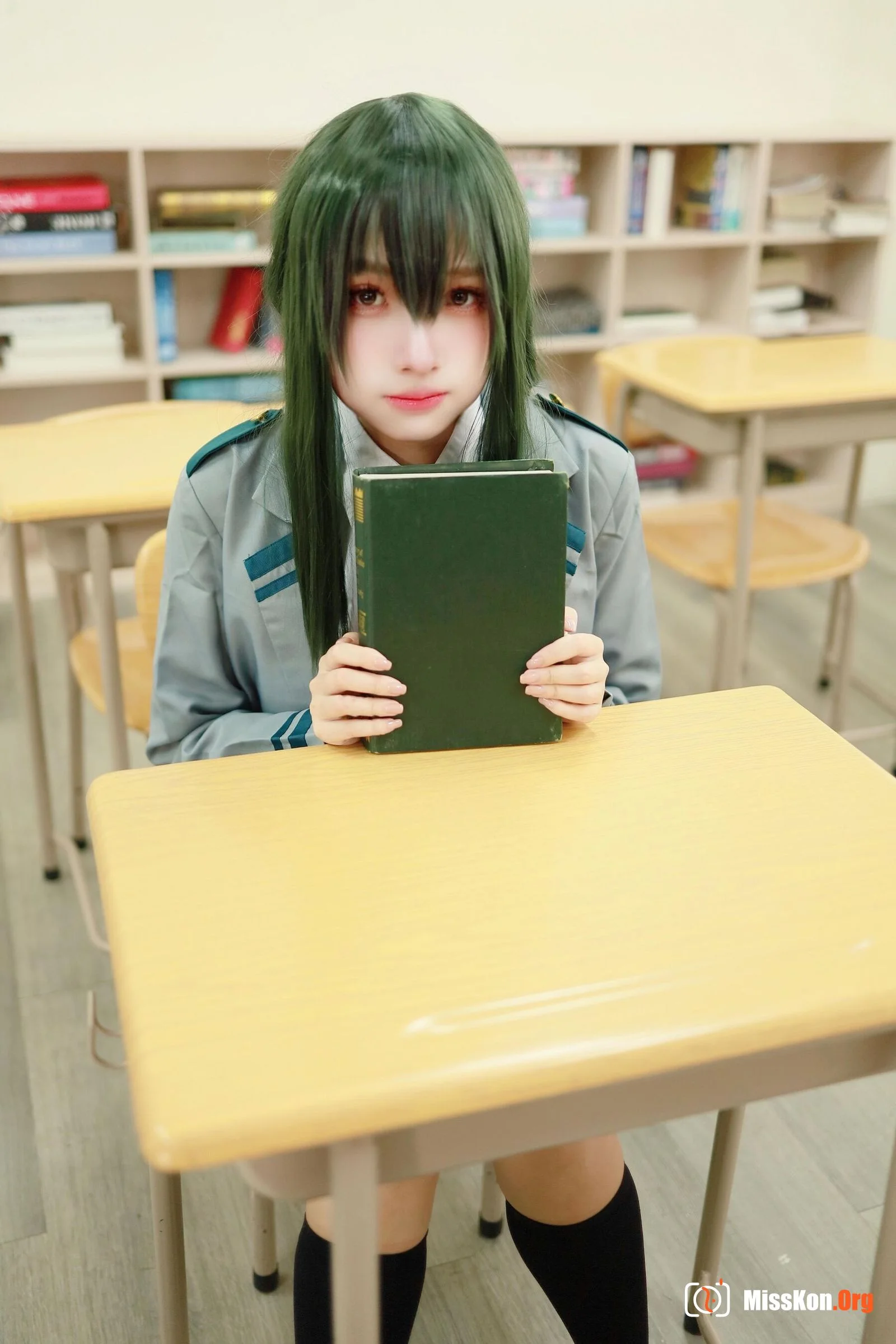 Momo: Frog blowing plum rain school uniform Asui Tsuyu - Photo 13