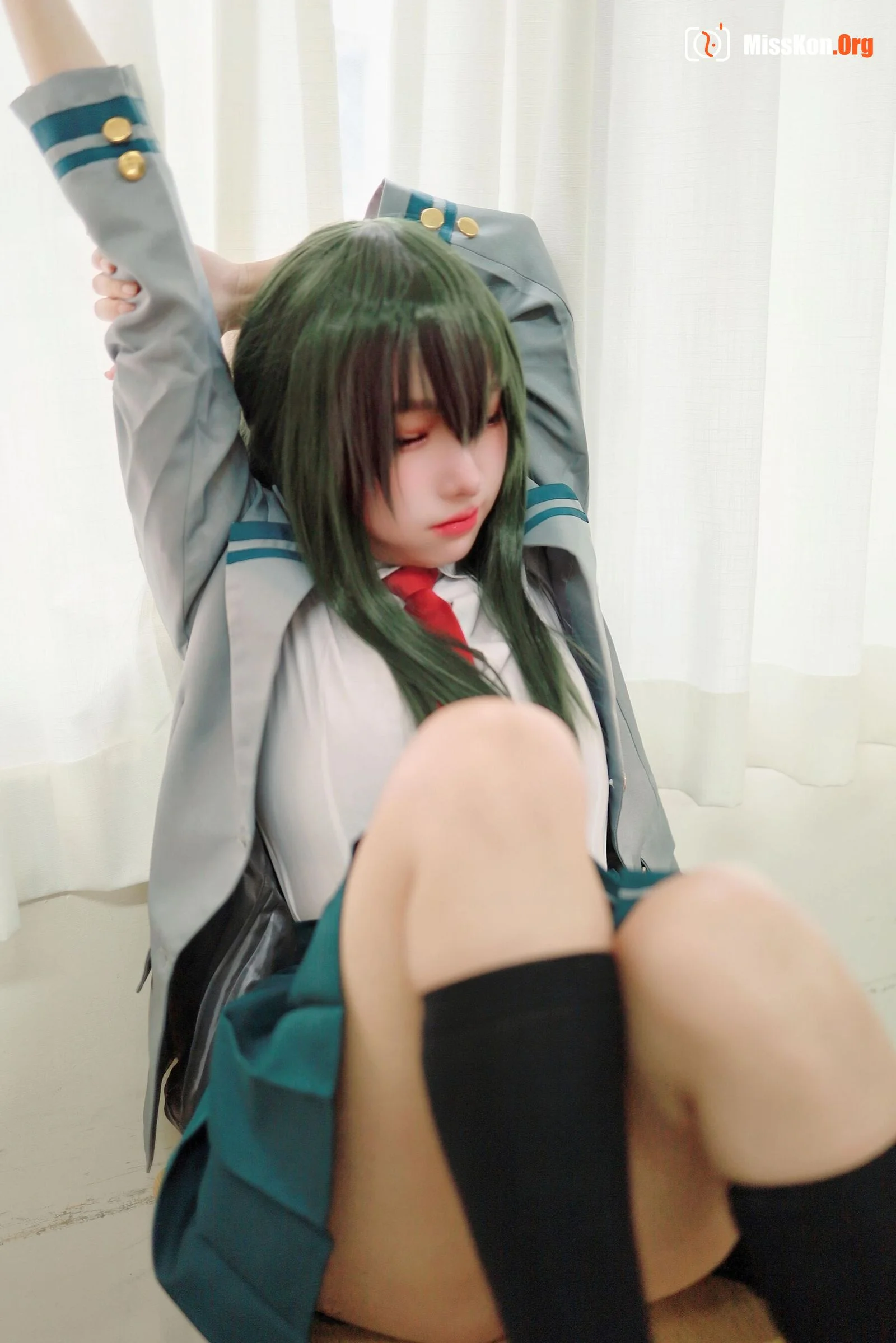 Momo: Frog blowing plum rain school uniform Asui Tsuyu - Photo 16