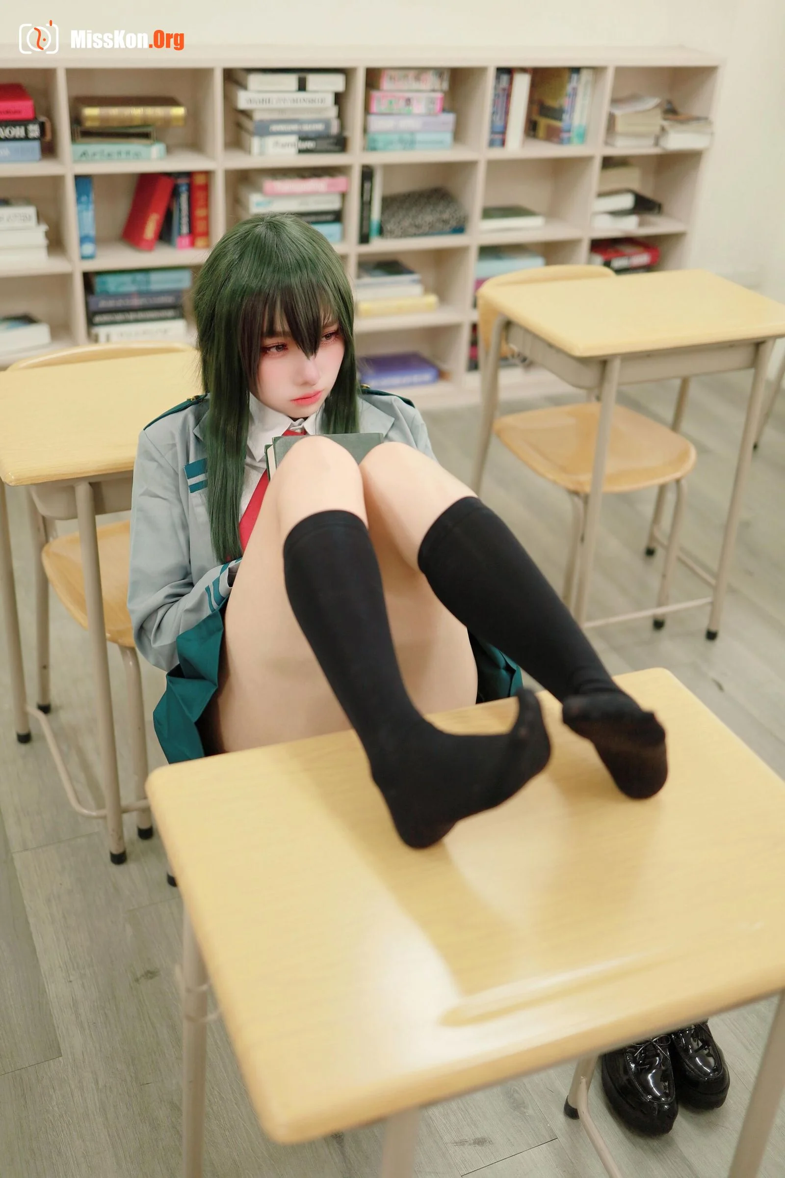 Momo: Frog blowing plum rain school uniform Asui Tsuyu - Photo 17