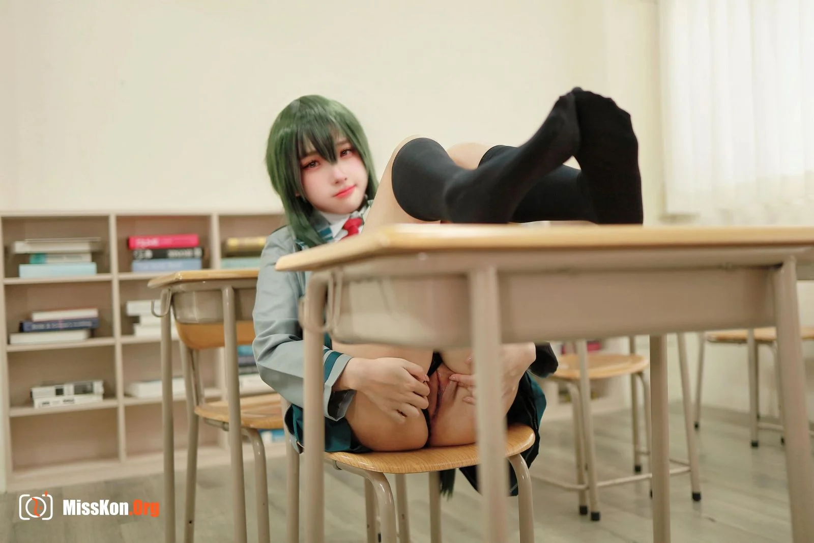 Momo: Frog blowing plum rain school uniform Asui Tsuyu - Photo 6