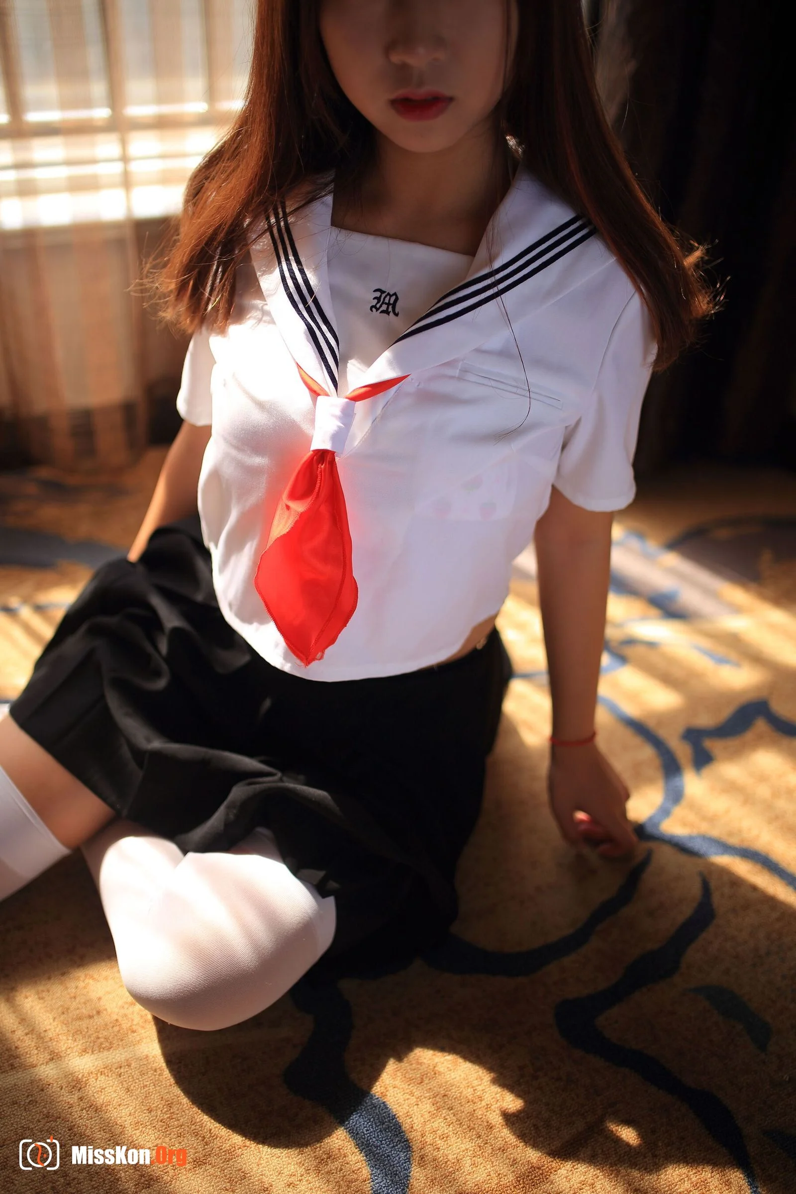 Sakura Maomao: JK sailor suit strawberry underwear - Photo 14