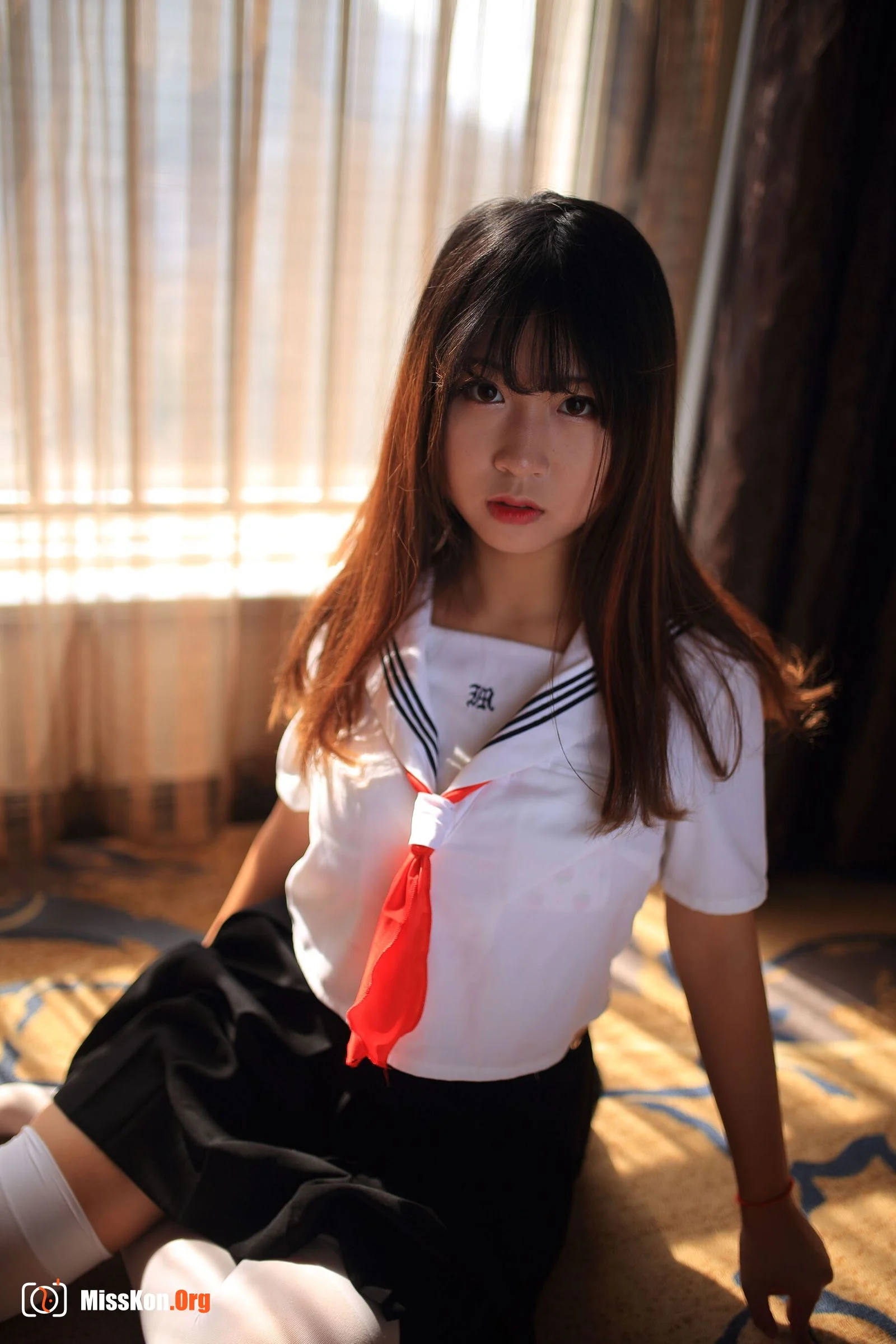 Sakura Maomao: JK sailor suit strawberry underwear - Photo 15