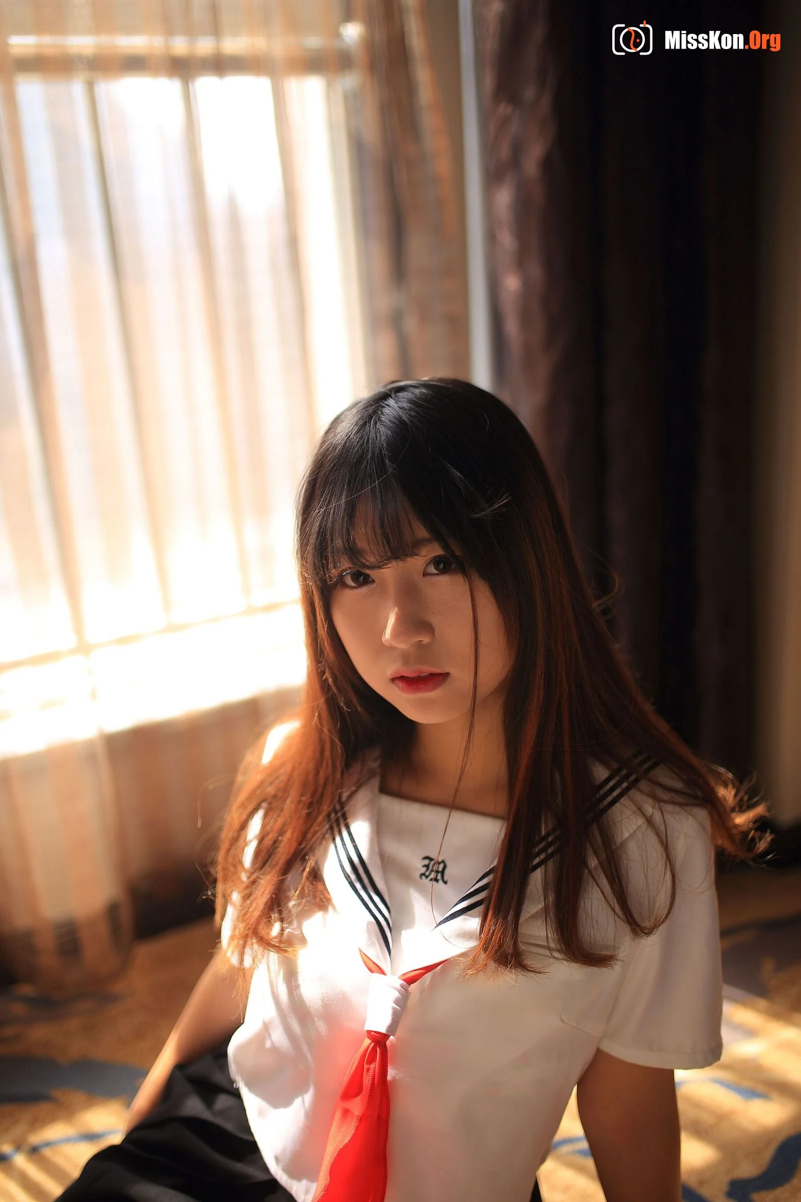 Sakura Maomao: JK sailor suit strawberry underwear - Photo 18