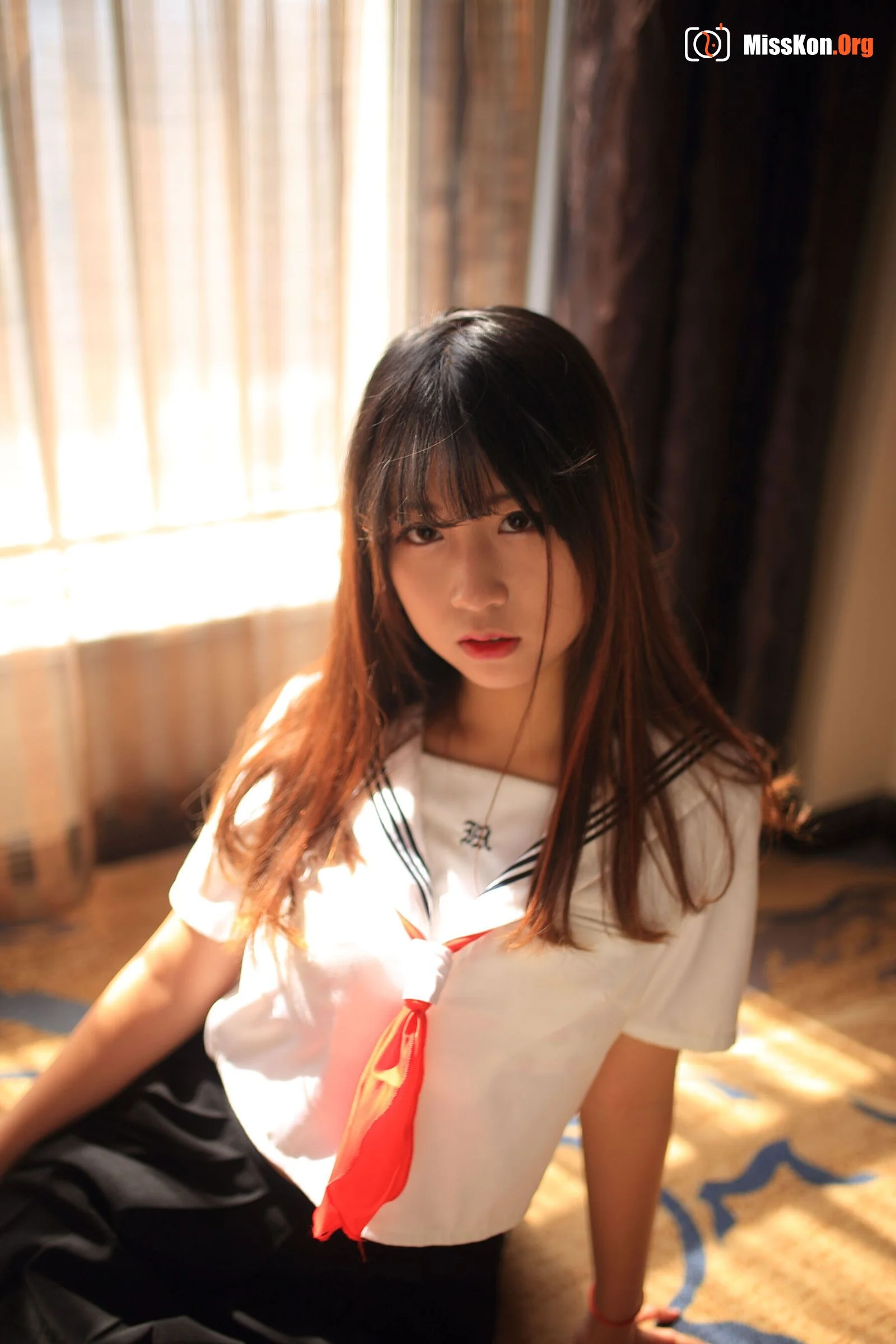 Sakura Maomao: JK sailor suit strawberry underwear - Photo 19