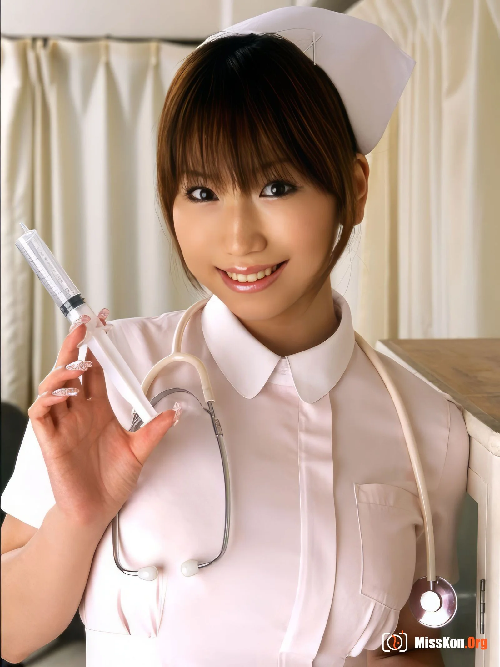 Sayama Ai: Busty nurse ★ Night examination table - Photo 2