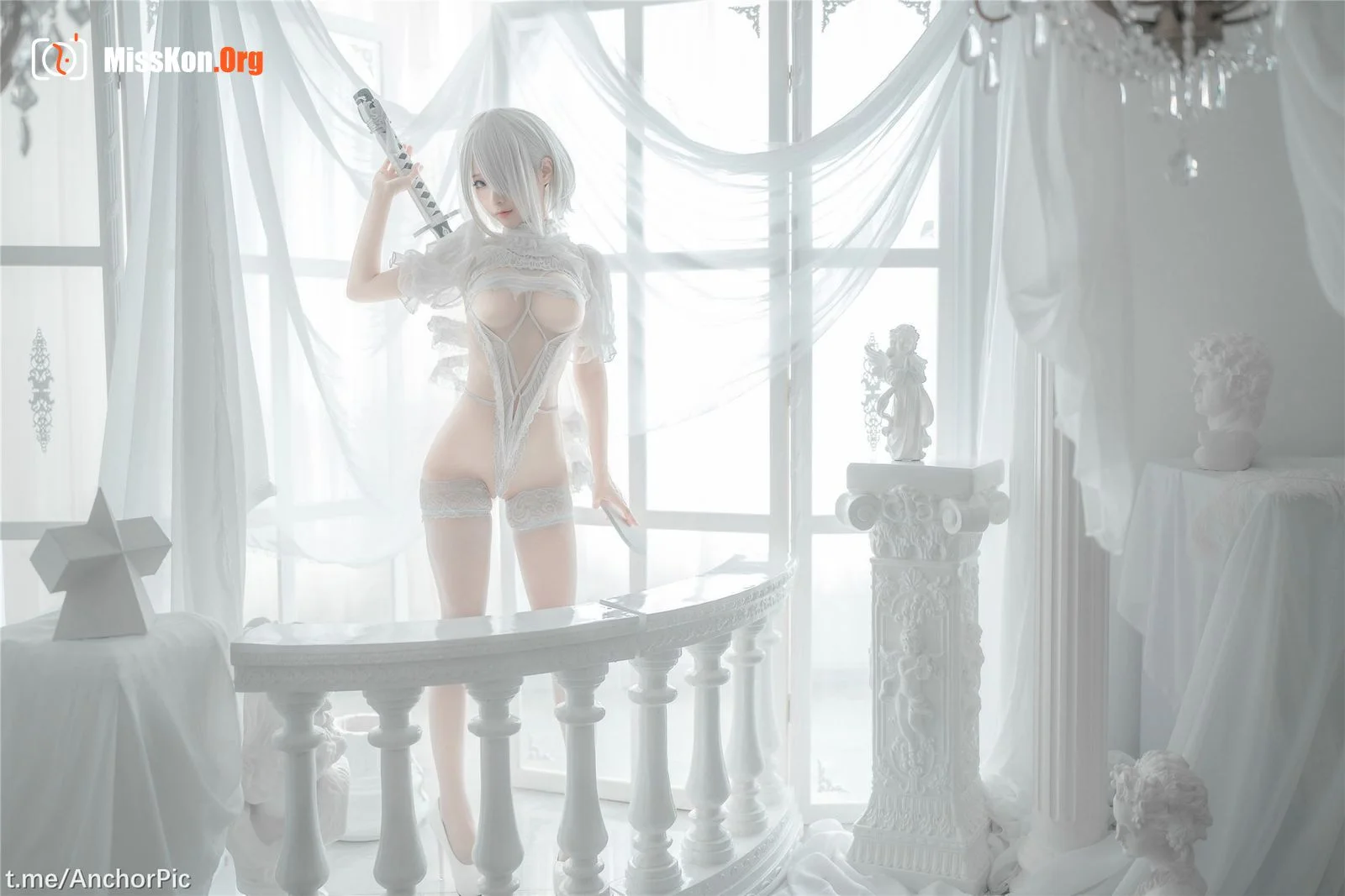Stupid Momo: 2B White Wedding Dress - Photo 15