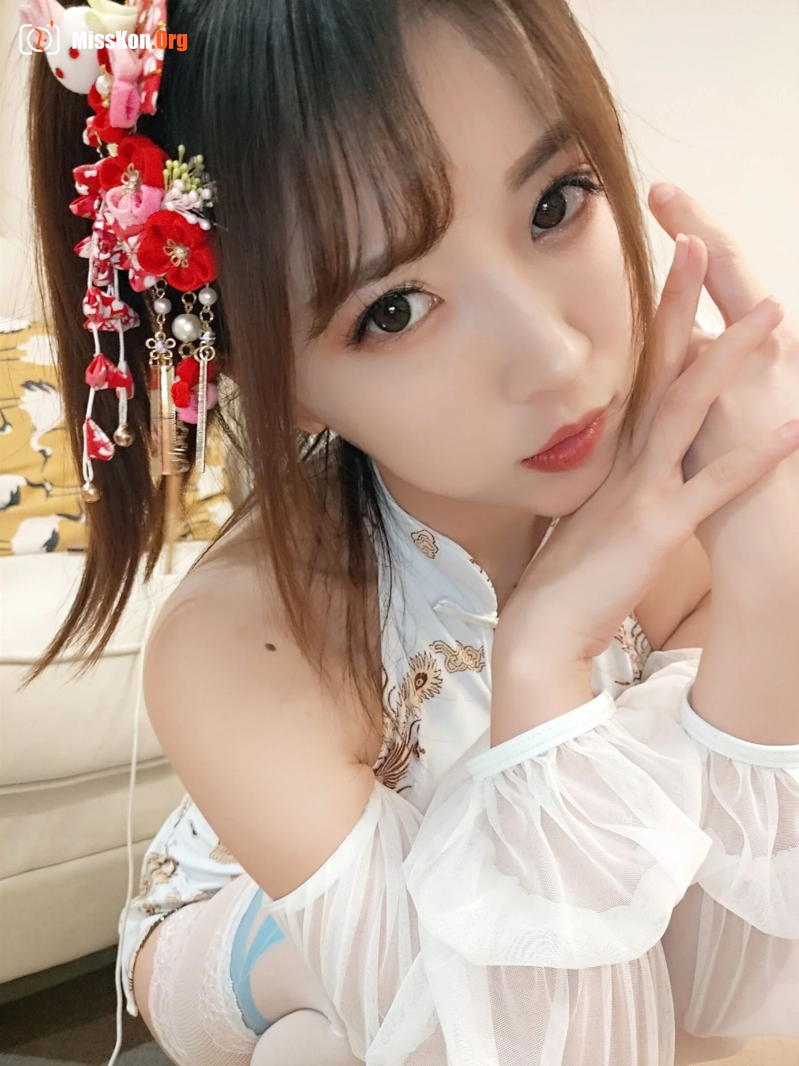 Witch Luna: White lace long tube - Photo 5