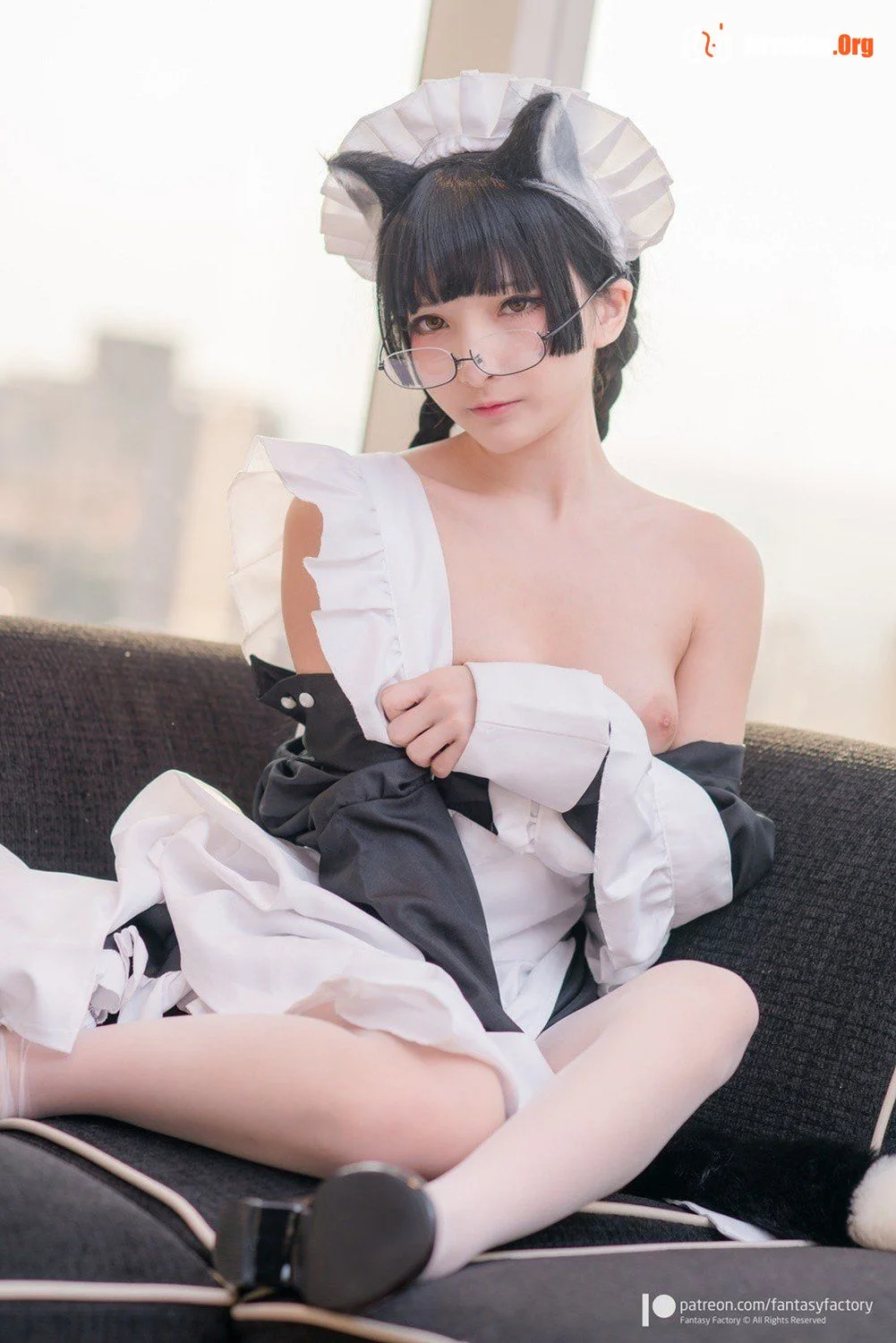 Xiaoding Ding Patreon Cat Ear Maid - Photo 63