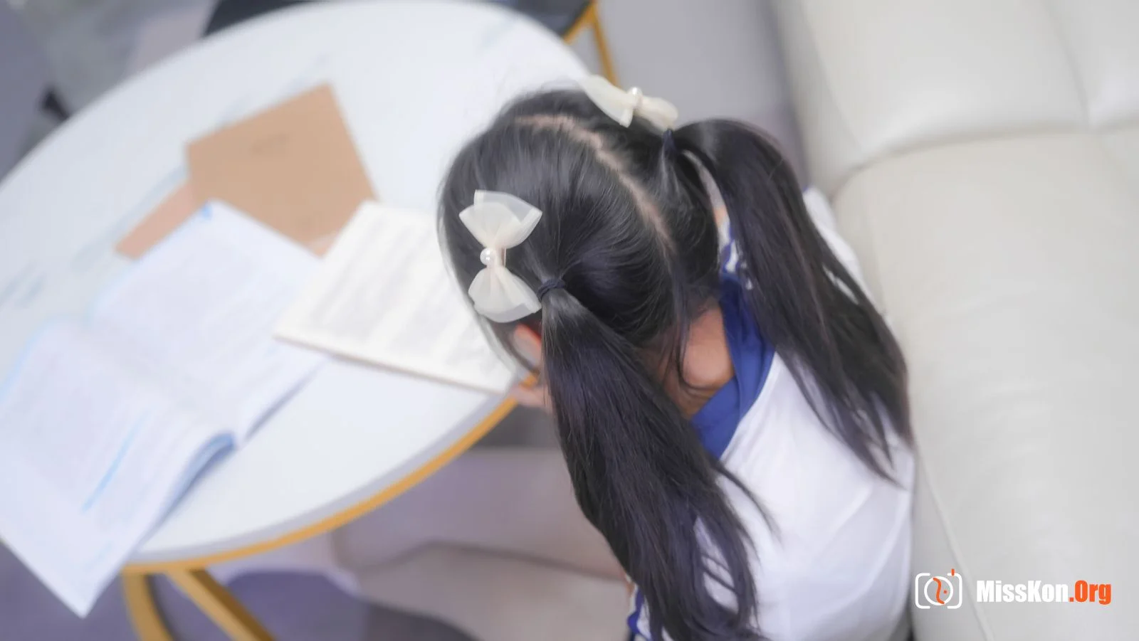 Xiaojie: School uniform white silk - Photo 2